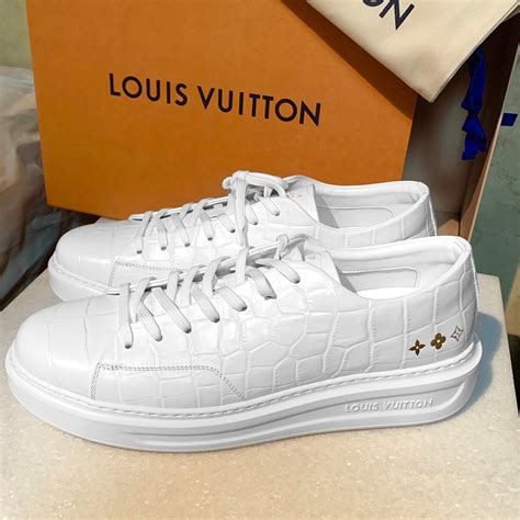 all white louis vuitton sneakers.